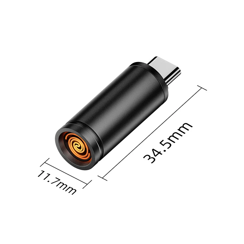 Type C Mini Lighter Blow-to-Ignite Auto Shut-Off For Air Travel Outdoor No Battery No Flame Portable Safety Adapter