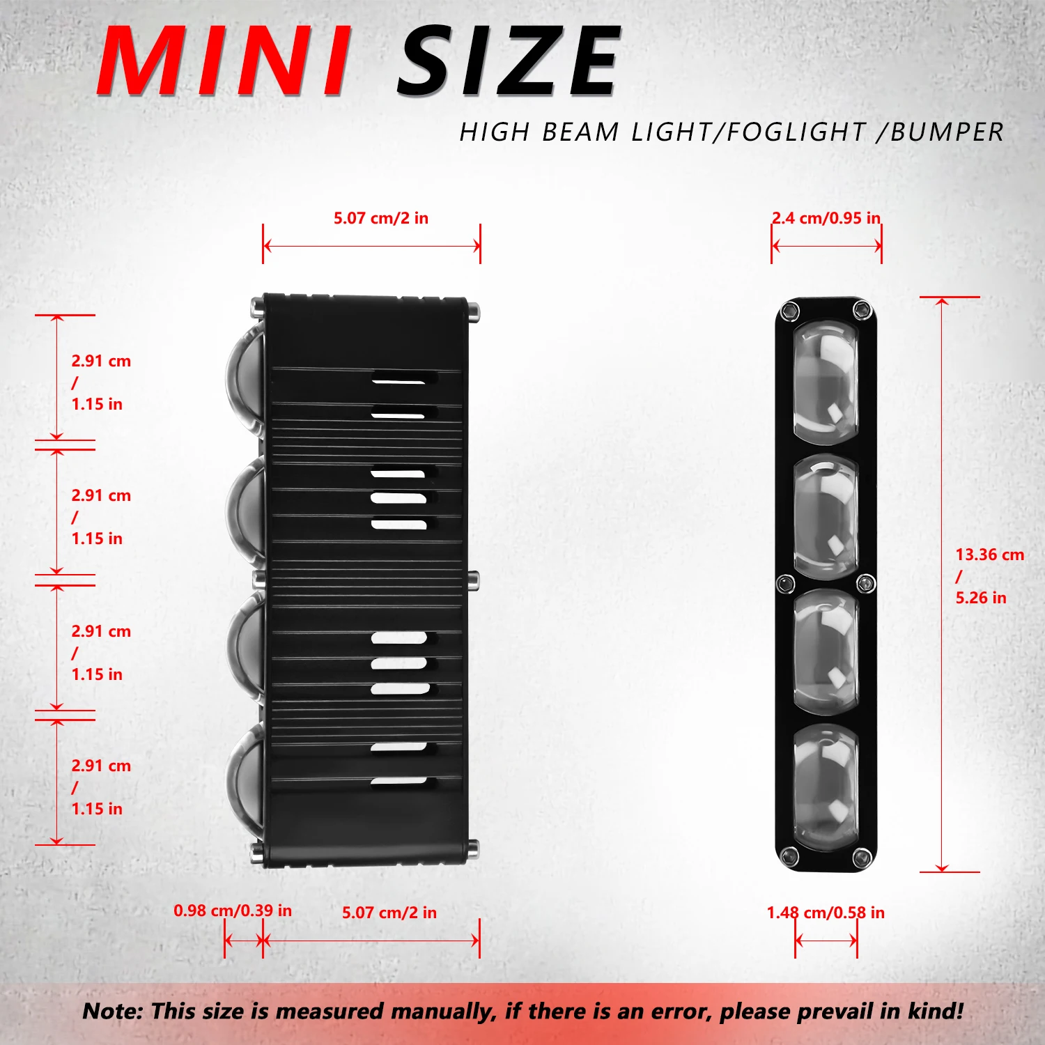 4/5inch Auto Work Light Explorer Motorcycle LED Bar Spot Flood Fog Super Bright