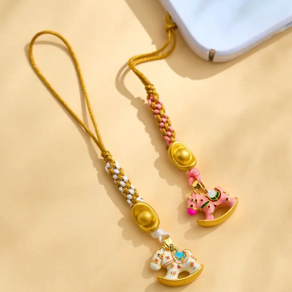 Lucky Horse Zodiac Phone Strap: Anti-Loss Chinese Style Lanyard & Cute Keychain Accessory