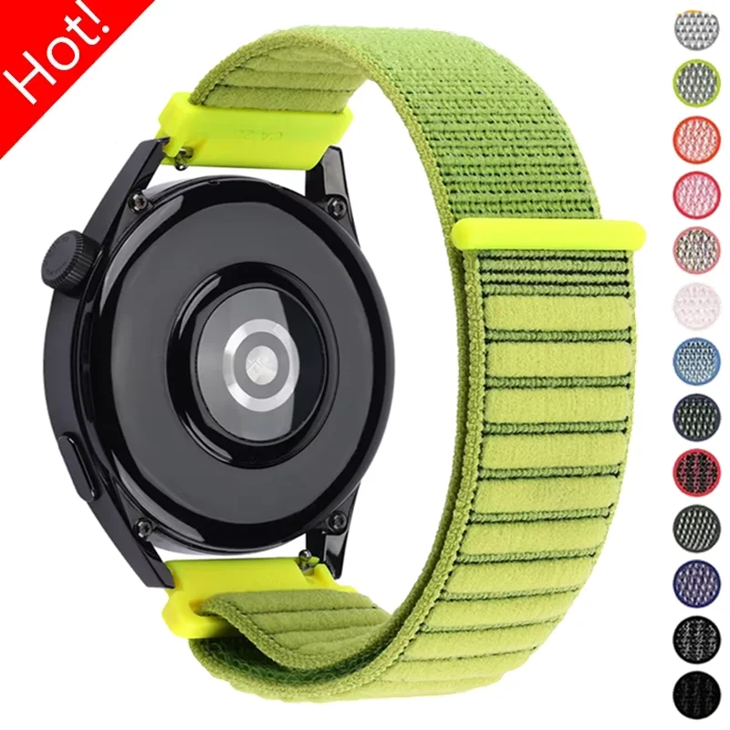 Braided Loop Nylon Bracelet Strap - Adjustable Band in 20mm/22mm Sizes