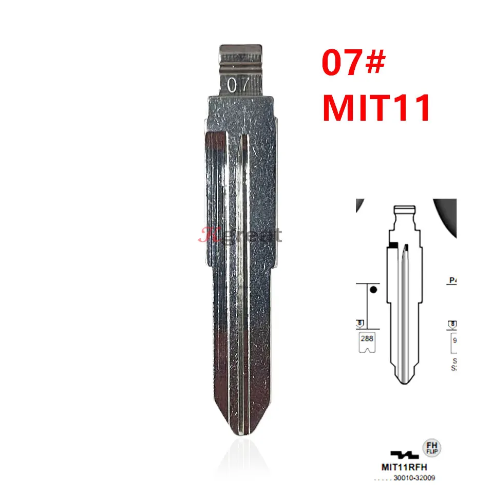 10pcs 07# MIT11 Key Blanks for Mitsubishi for Keydiy KD Xhorse VVDI JMD car remote key,car key
