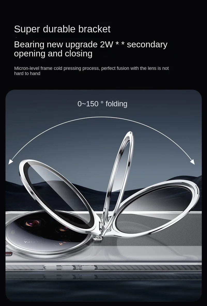 Transparent Anti-Yellowing Metal Lens Tempered Glass Phone Case