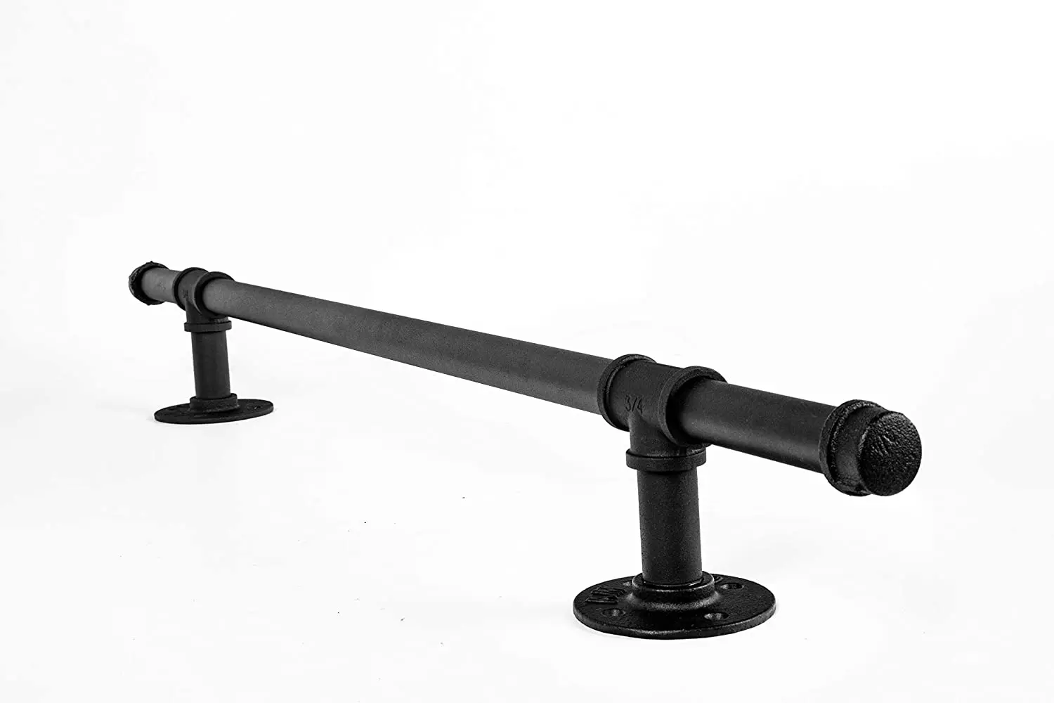Corrimão Preto da Tubulação da Escada com Suportes de Montagem na Parede 6ft 6. 6ft 8ft Case Preto Rústico da Escada Trilhos de Mão Barra Balcão pé Ferroviário
