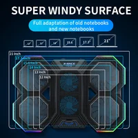 Jomaa RGB Gaming Laptop Stand Air Cooler Notebook Stand Holder with 6 fans Cooling Fan Base Suit for 12-17 inch Laptop - Image 5