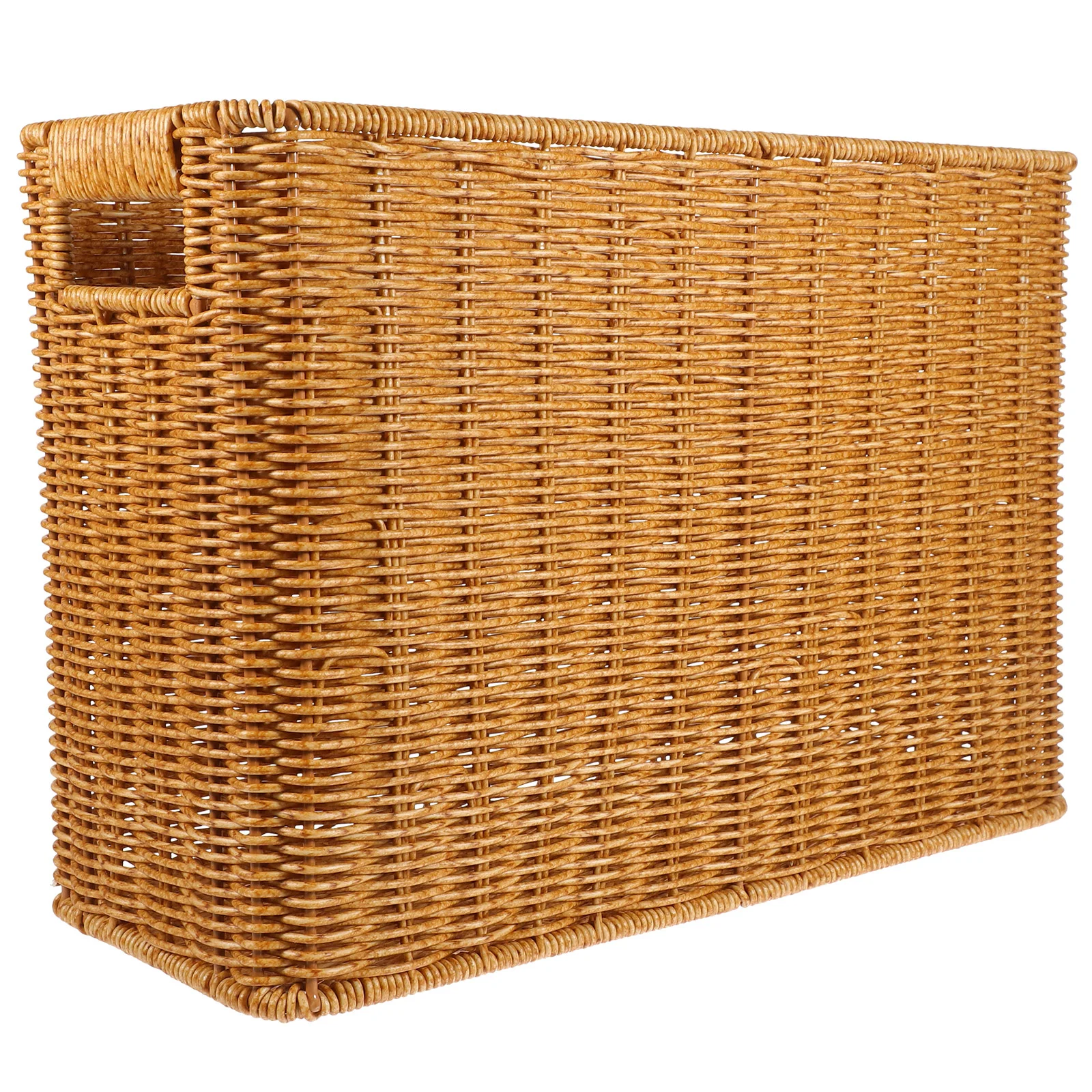 

Angoily Magazine Storage Basket Seagrass Woven File Holder Narrow Place Storage Holder Book Wicker Basket Storage Basket