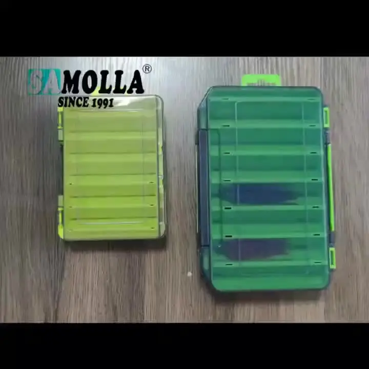 Scatola per attrezzatura da pesca 14 scomparti Accessori per la pesca Custodia per gancio per esca Scatole per attrezzi da pesca a doppia faccia