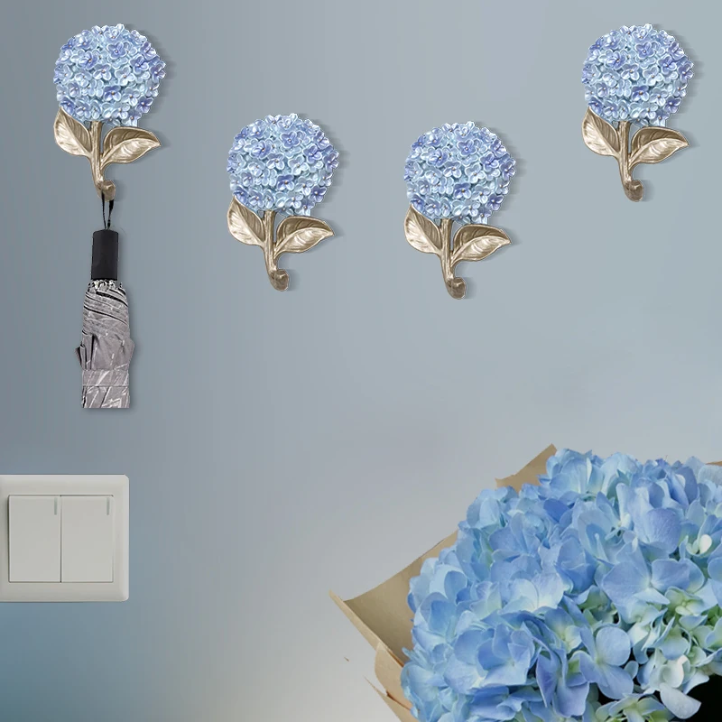 Cute Art Wall Hook Flower Coat Hook Corridor Living Room Wall Decor Bathroom Accessories