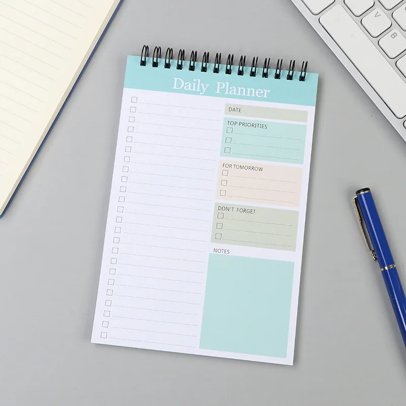 52 Sheets Undated To Do List Notebook Spiral Notepad Daily Planning Hourly Scheduling Notebook School Supplies Stationery 3