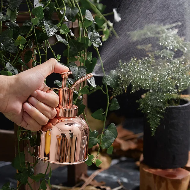 300 Ml -Es Növényi Virág Öntözés Permetezőgép Mini Rozsdamentes Acél Vintage Vízforraló Tartós Permetező Fodrászat Mister Garden Szerszám - Image 2