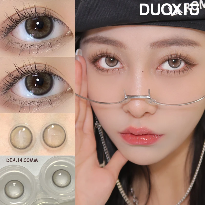 DUOXIU 10Pcs(5Pair) High quality color contact 1day Lenses Disposable for Eyes With Diopter