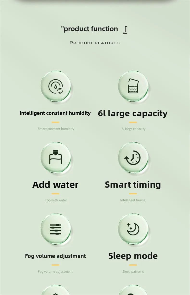 Description Picture 6 of item6L Ultrasonic Animal and Plant Humidifier | Automatic Humidity Adjustment+Timing Spray | Low Noise Design | Special for Potting/