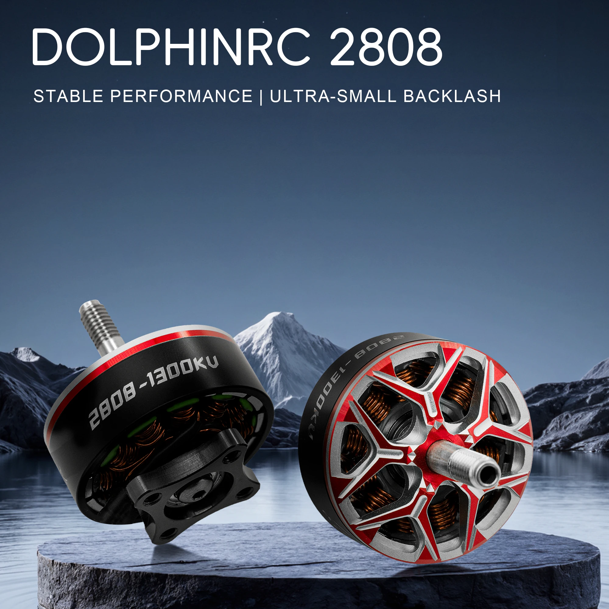 Motore DolphinRC 2808 1300KV per drone FPV da 7 pollici con carico utile di 2,5 kg, 6S, motore brushless, parti per drone da corsa FPV RC Multicopter, componenti fai da te.
