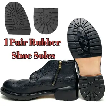 Alternative view of Anti Slip Heel Soles Boots Shoes Anti Slip Front Heel Soles Rubber Mute Soles Shoes Repair Accessories Front Soles Heel Sole DIY
