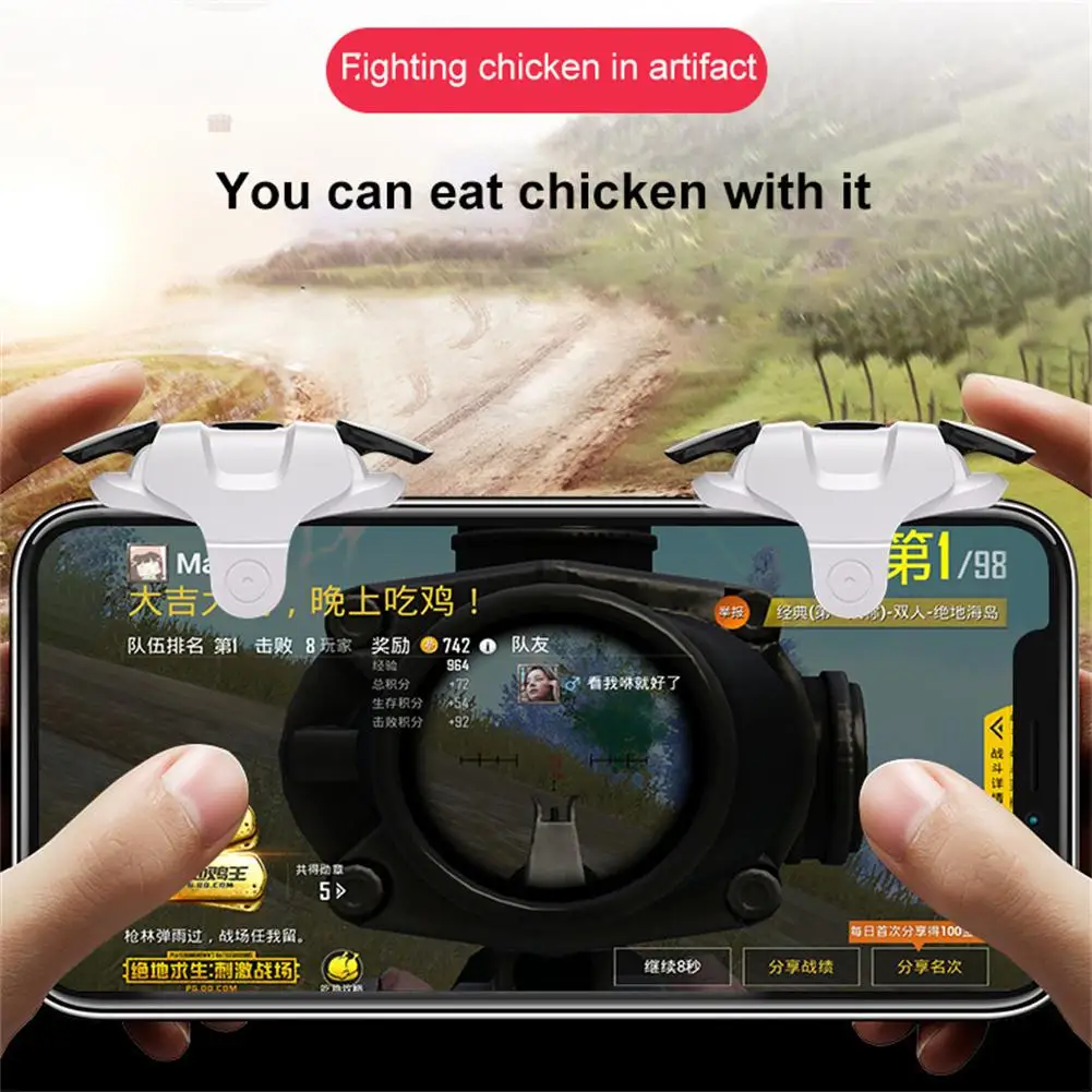 Joystick Accessories New Mobile Phone Gaming Trigger Fire Button Handle Shooter Game Joysticks Gamepad for PUBG Fire Shooting Aim Key L1R1 Controller