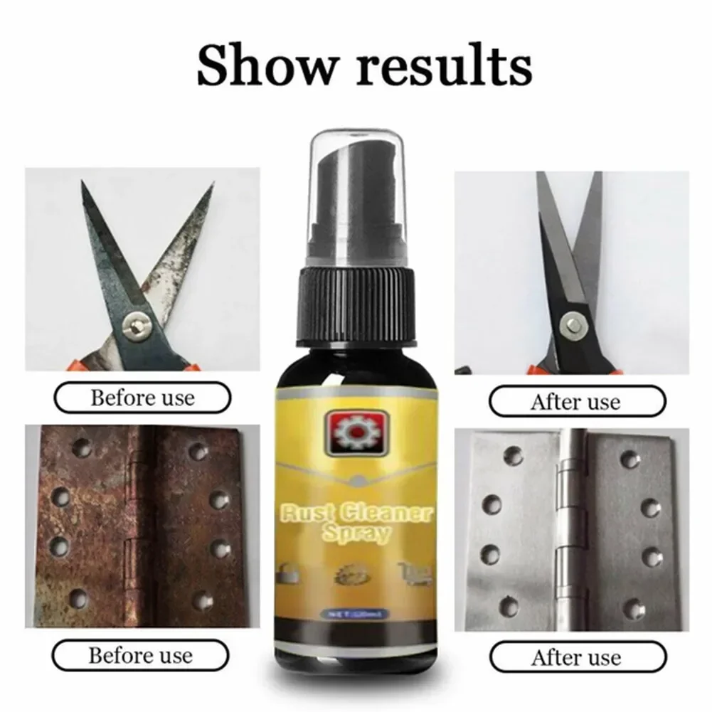 30ml Car Rust Remover Spray Metal Chrome Paint Car Cleaning Anti-rust Iron Powder Cleaning Super Rust Remover Cleaner