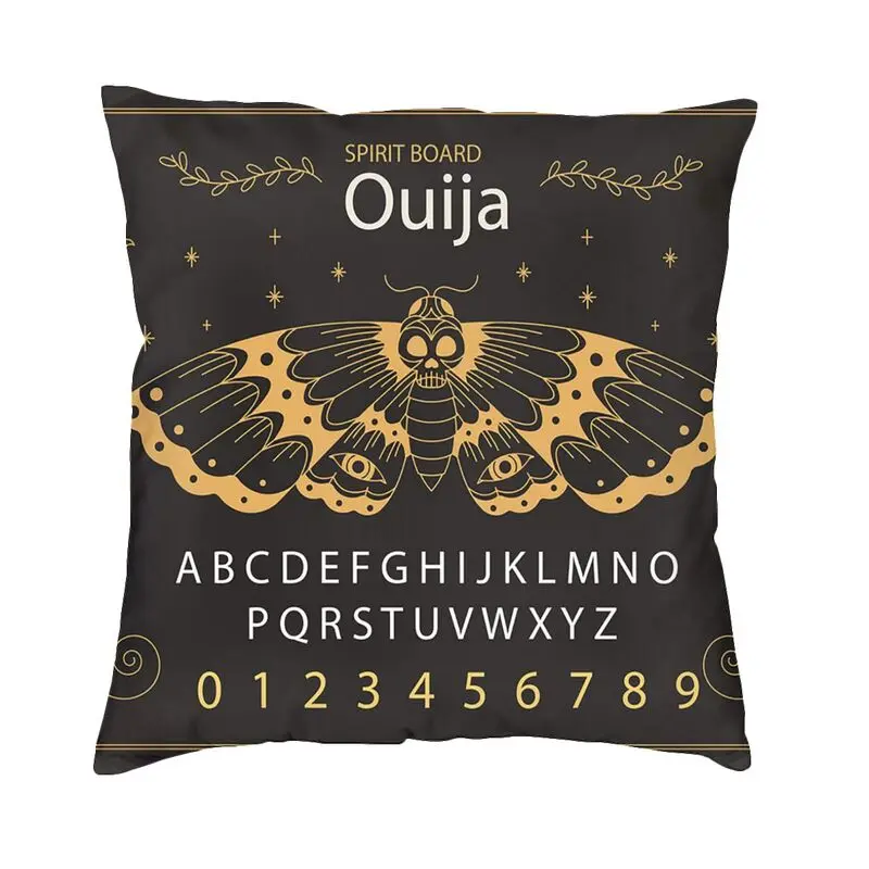 

Ouija доска череп мотыль наволочка 40x40 см Украшение печать Оккультизм Хэллоуин диванная подушка для гостиной двухсторонняя