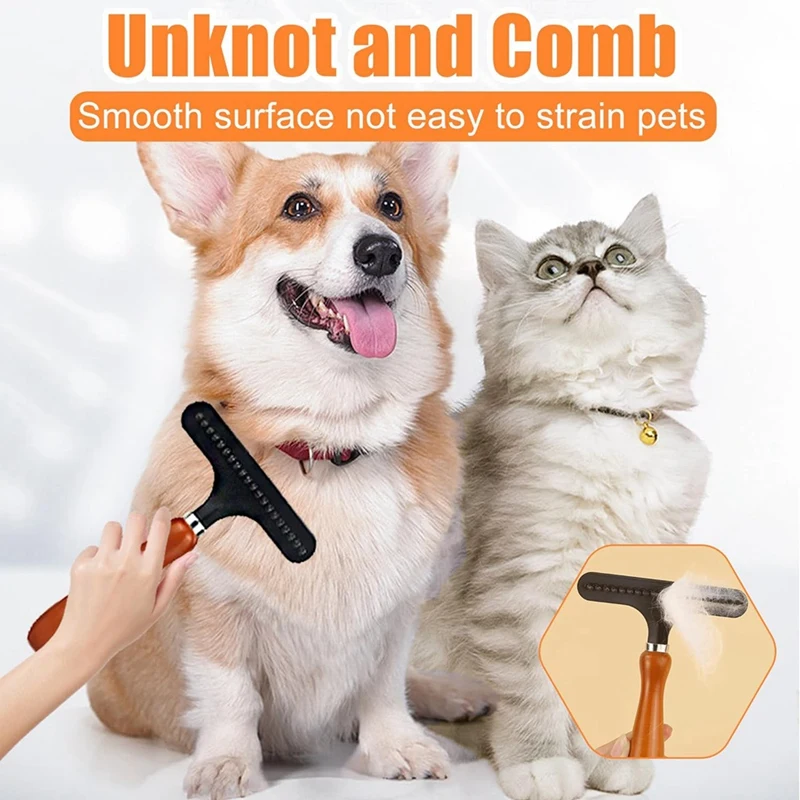 Carpet Rake Carpet Groomer Rake Pet Hair Remover,Iron Comb With Wooden Handle For Carpets Rugs Removal 1 Piece