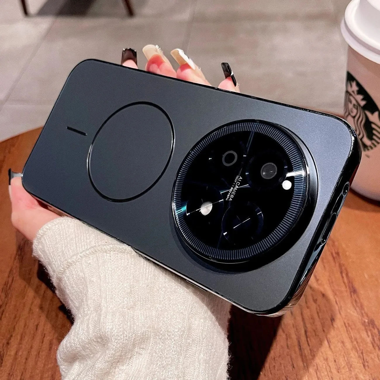 Sleek Frosted Magnetic Lens Full Cover Shockproof Case