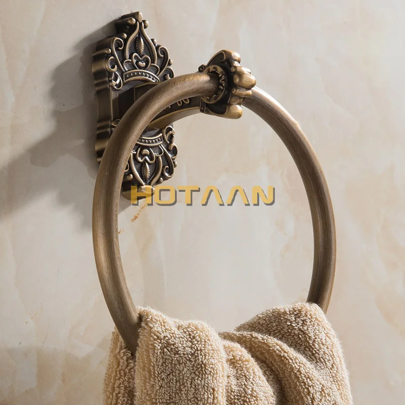 Bathroom Towel Ring Holder Aluminium Wall Mounted Round for Bathroom Accessories