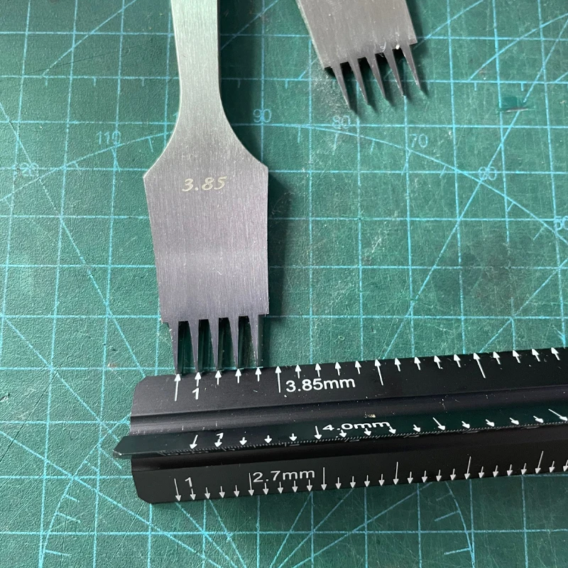 Leather Tools Leather Craft Tools Leather Craft Tool Leather spacing ruler aluminum alloy multi-functional auxiliary tool for DIY Leathercraft