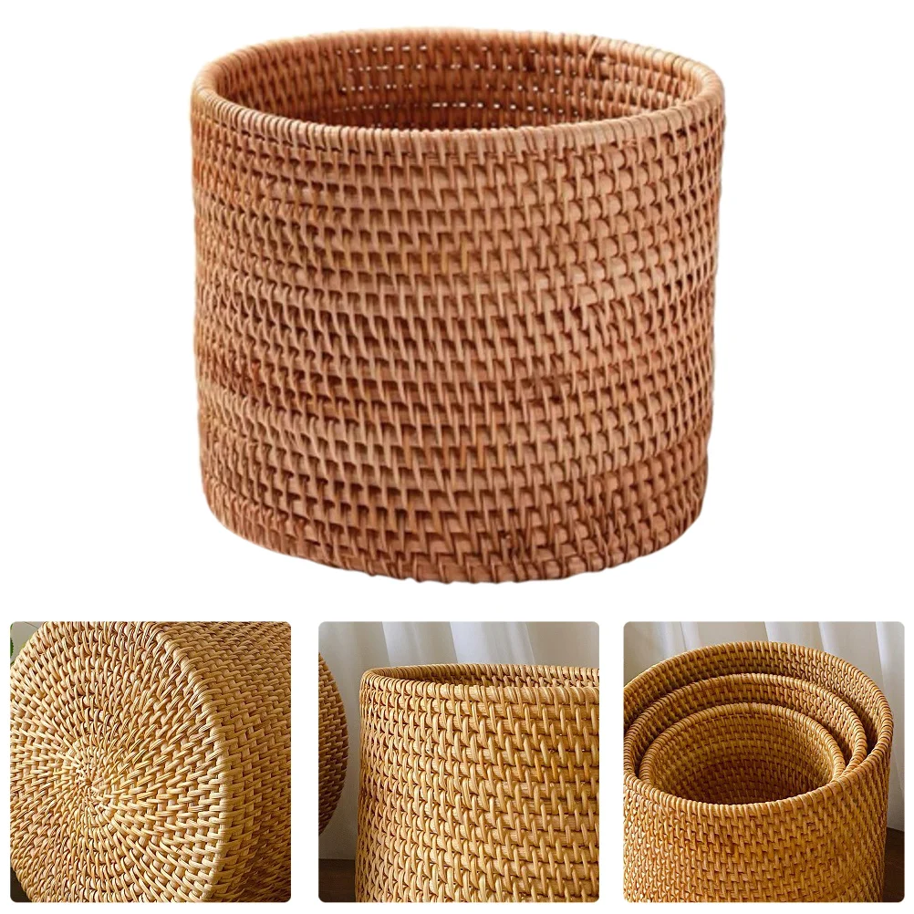 

Garbage Can Bread Box Kitchen Boxes Rattan Basket Wicker Large Collapsible Laundry Woven Storage Shoe
