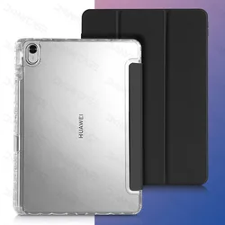Sleek Protective Case with Pencil Holder and Transparent Back for Matepad11.5 (Black)