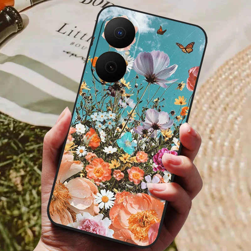 Shockproof Flower Astronaut Soft Silicone Phone Case Bumper Cover