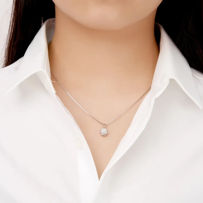 Women's One Carat Necklace Classic Jewelry