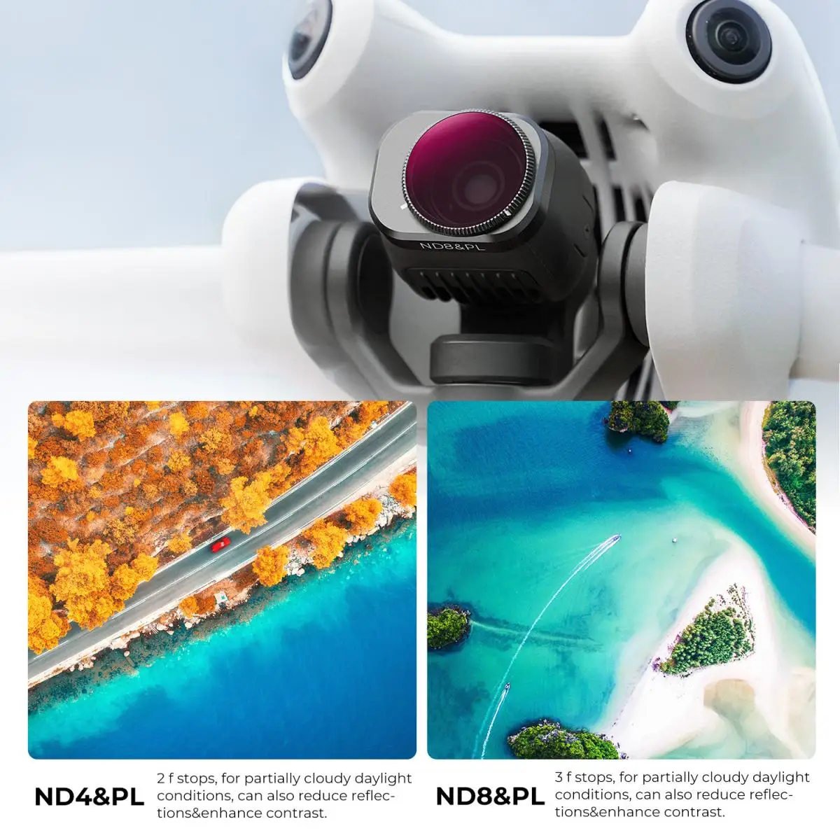 Kit De 6 Filtros K&F CONCEPT Para DJI Mini 5 Pro – Incluye CPL, ND4/PL A ND64/PL, Lente HD Antirreflejos