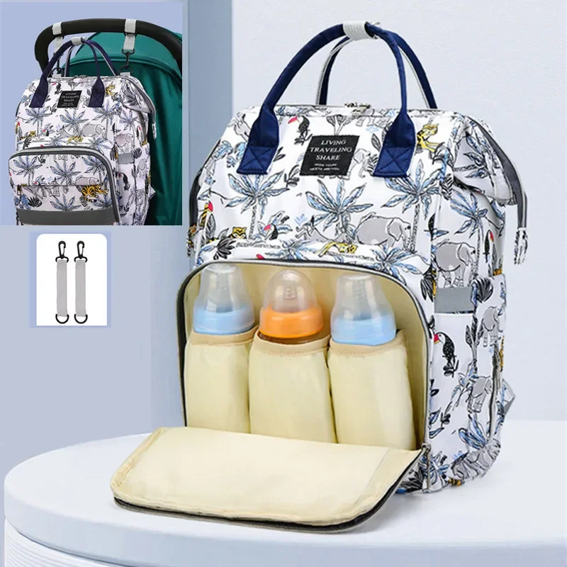 

Рюкзак для мам, сумка для подгузников, вместительная сумка-Органайзер, сумка для детских подгузников, модная сумка для мам с цветами, детские сумки для кормящих мам