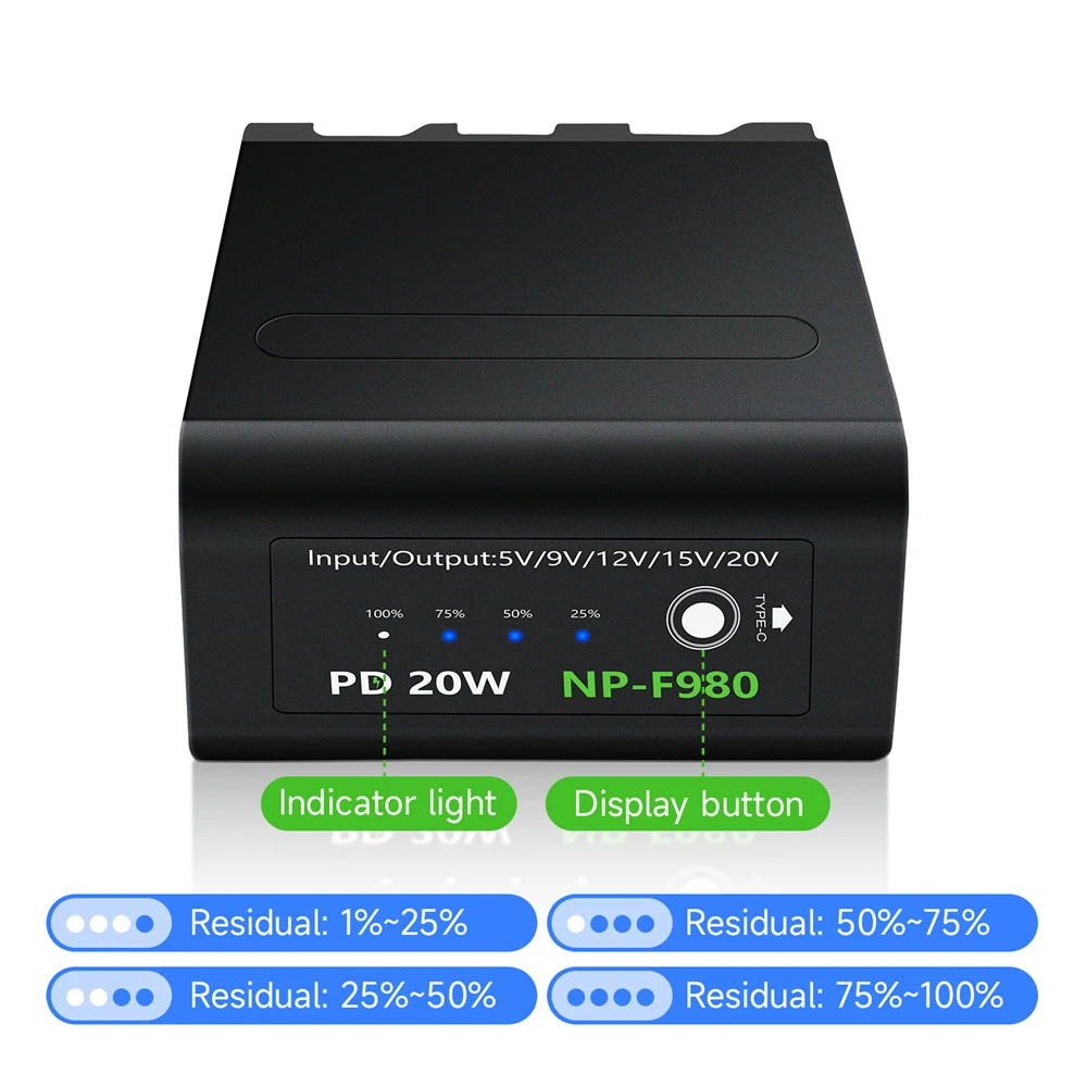 Bateria com Cabo Usb para Sony 10800mah Np-f980 np F990 np F980 F970 F960 F570 F750 F770 Mc1500c Plm100 Ccd-trv35 Mvc-fd91 - Image 5
