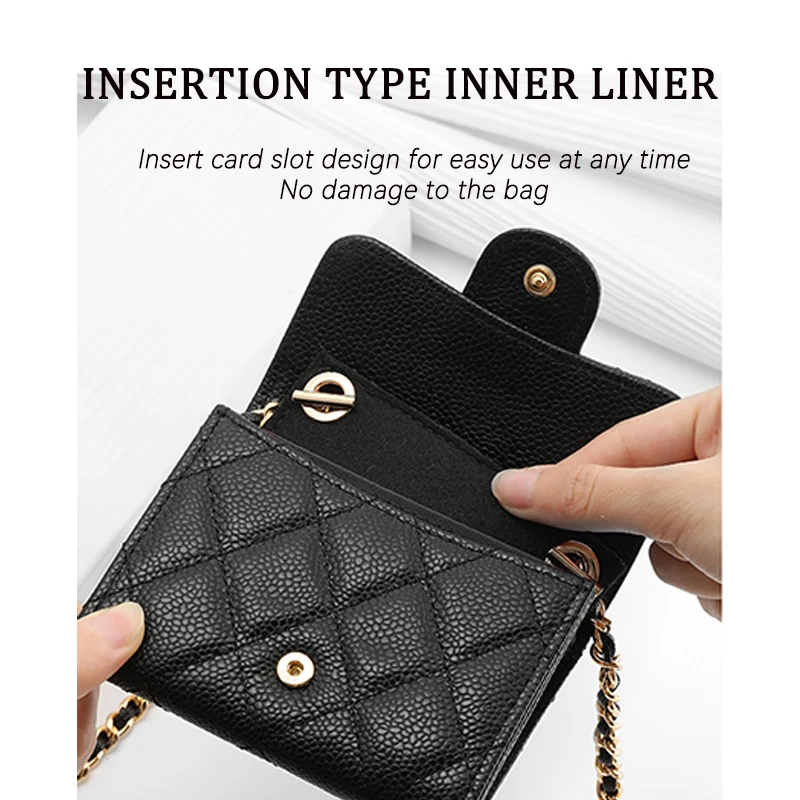 Transforming Chain Accessories For Card Holder On Chain Cf Leather Chain Strap Insertion Type Inner Liner No Hurt Bag Insert Bag
