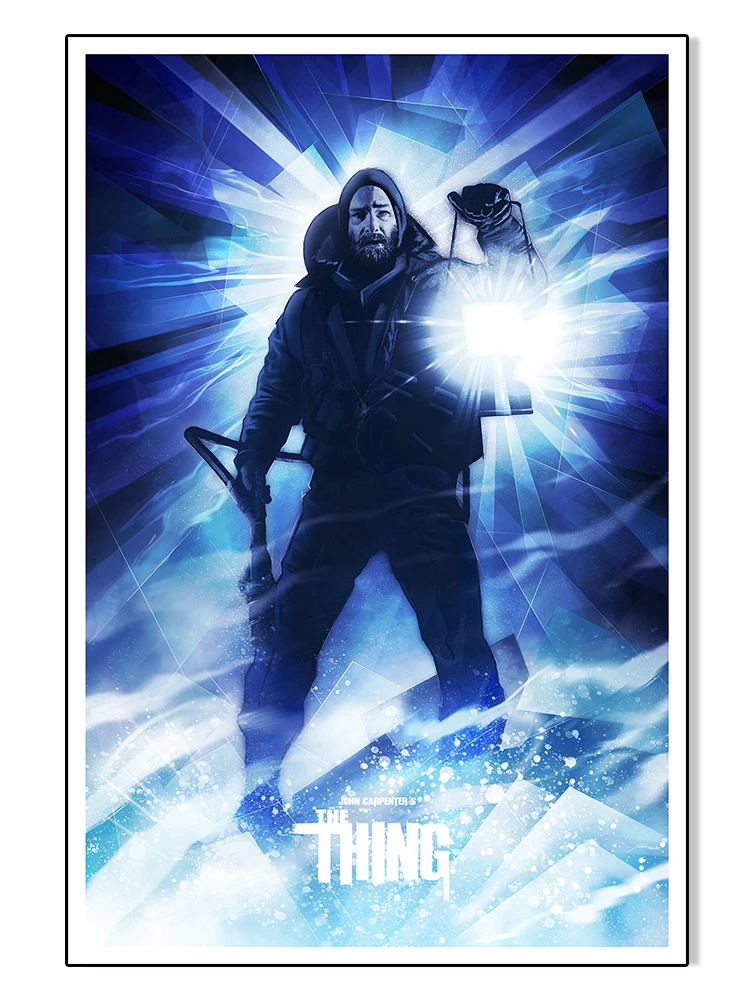 thumbnail image 1 of Pósteres de la película de terror clásica The Thing, pintura en lienzo, imagen artística de pared de John Carpenter para dormitorio, decoración del hogar, 1 of 5