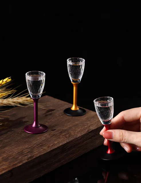 Creative Colored Bottom Spirit Glass Goblet Glasses Household High