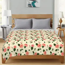 

Can Be Customized Rustic Floral Style Suitable For Bed Sofa Camping Cold Movie Theater Or Travel Super Soft Lamb Fleece Blanket