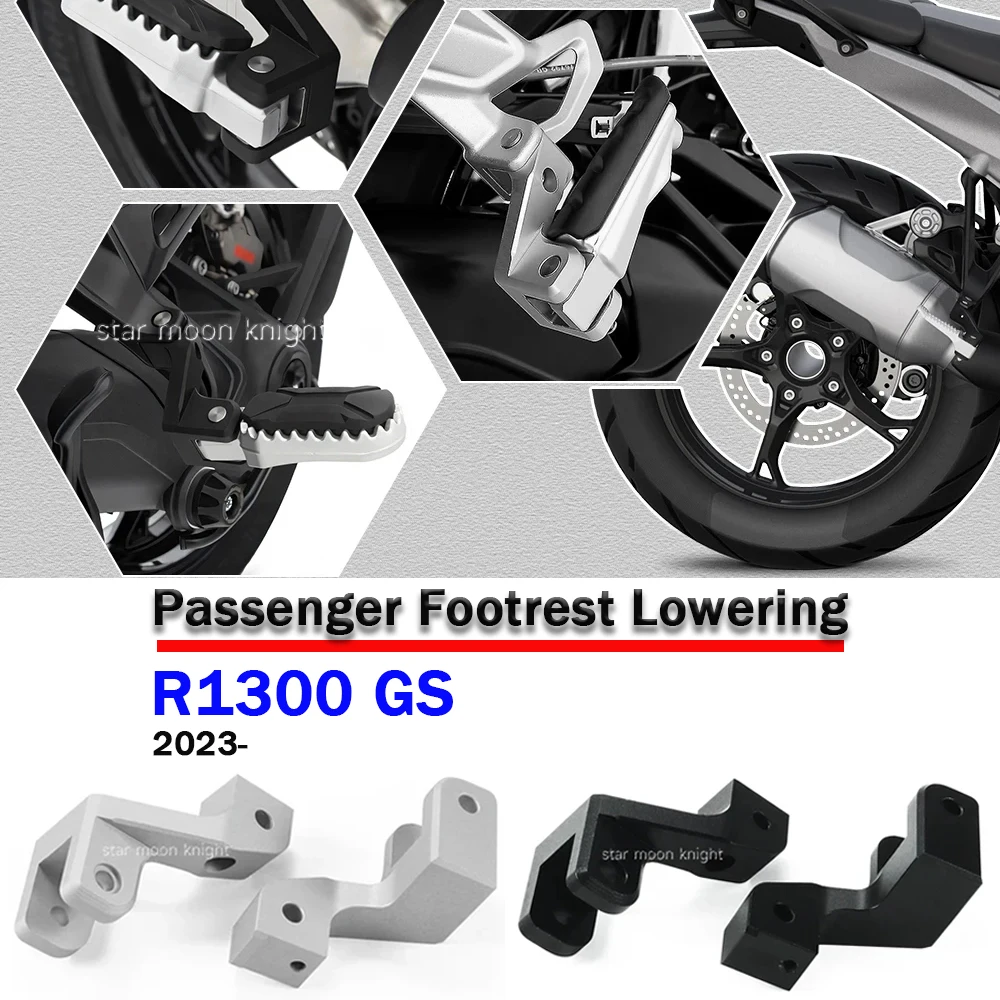 

R1300GS Passenger Foot Pegs Foot peg Lowering Kit For BMW R1300 GS R 1300 GS 2023- Accessories Pegs Footpeg Lowering Relocation