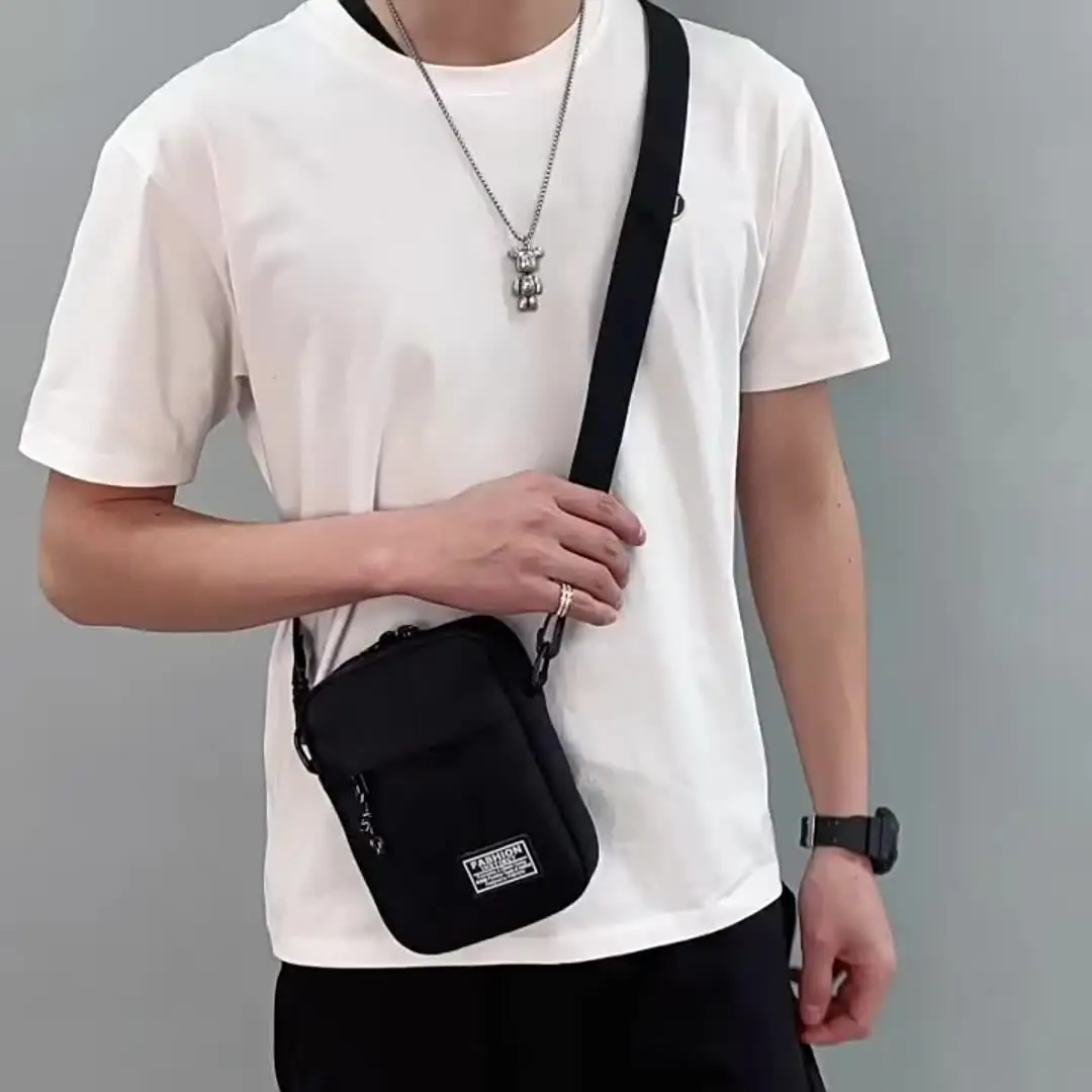 Petit Sac à Bandoulière Tendance Pour Hommes, Sac à Dos Diagonale, Sac De Poitrine Léger Pour Garçon, Mini Sac Décontracté, Sac De Taille Pour Téléphone Portable