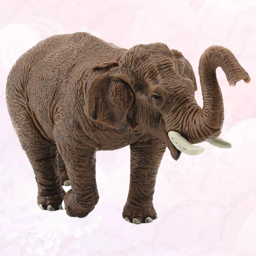 

Miniature Elephant Figurine Ornament Asian Female Elephant Model Wildlife Forest Party Favors for Table Home