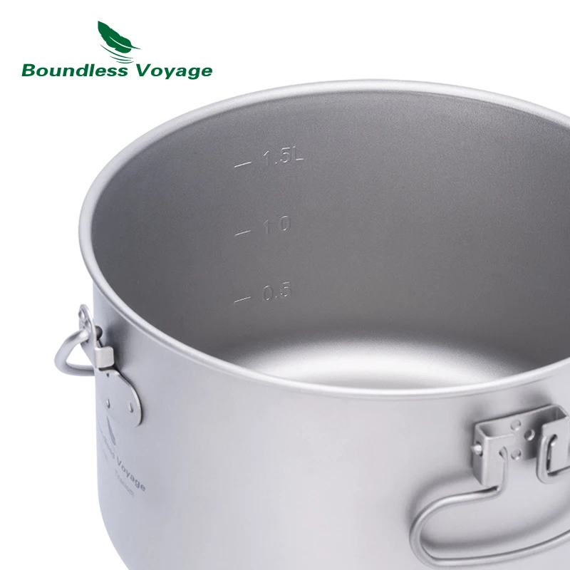 Camping Cookware Titanium Pot 2900ml 1950ml 1300ml
