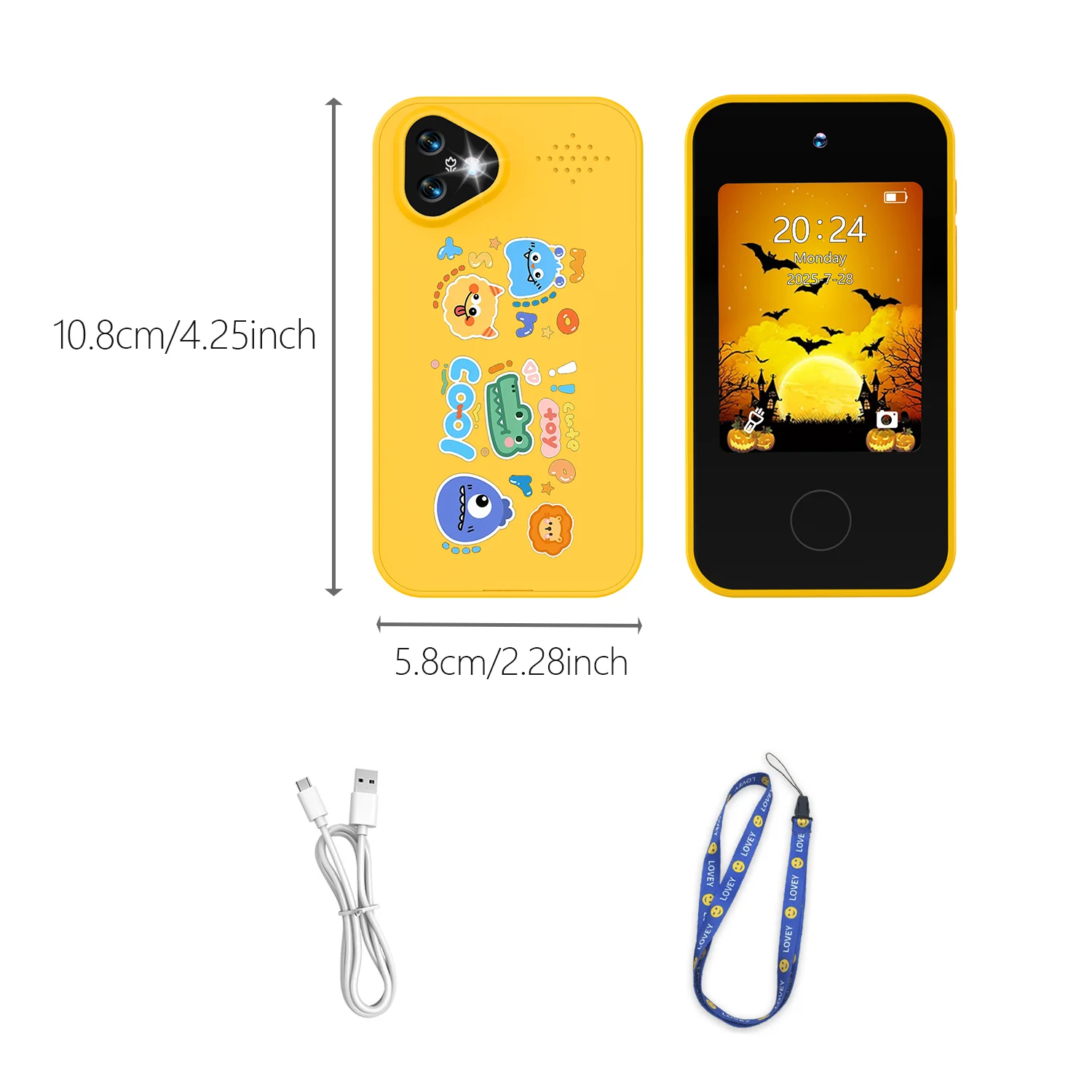 Giocattoli Smartphone per Bambini, Giocattoli Educativi con Doppia Fotocamera, Telefoni per Raccontare Storie ai Bambini, Giocattoli Educativi per la Prima Infanzia - immagine 6