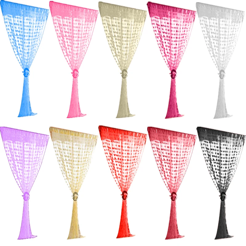 Colorful Romantic Love Pattern Line String Curtain Window Door Sheer Curtain Living Room Home Decoration 100CM * 200CM sheer curtains window curtains decor curtains string curtain