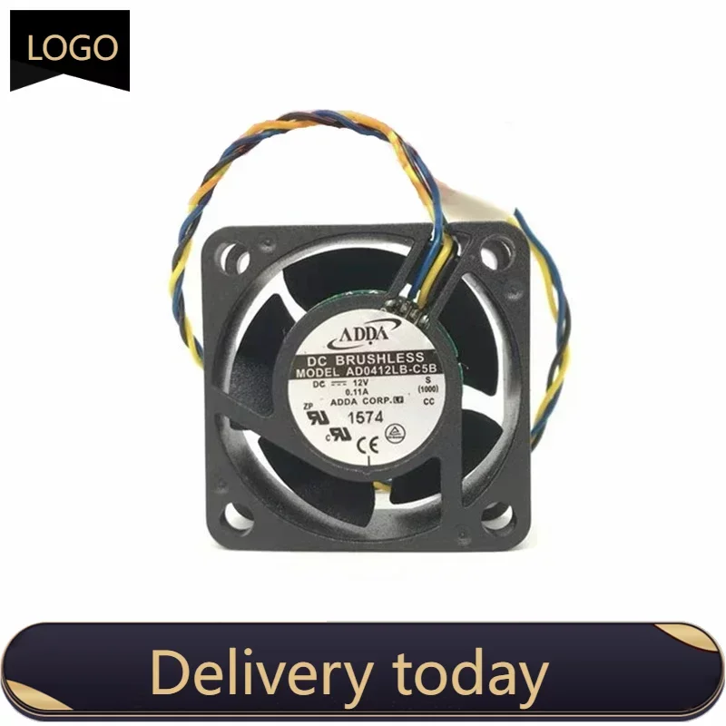 ADDA AD0412LB-C5B DC12V 0.11A 4020 40 40*40*20MM Server Fan Inverter Power Supply Axial Cooling Fans 4pin PWM 4020 24v cooling turbo fan silent fan 3d printer parts 2pin for extruder dc cooler blower part black plastic fans voron 2 4 r2