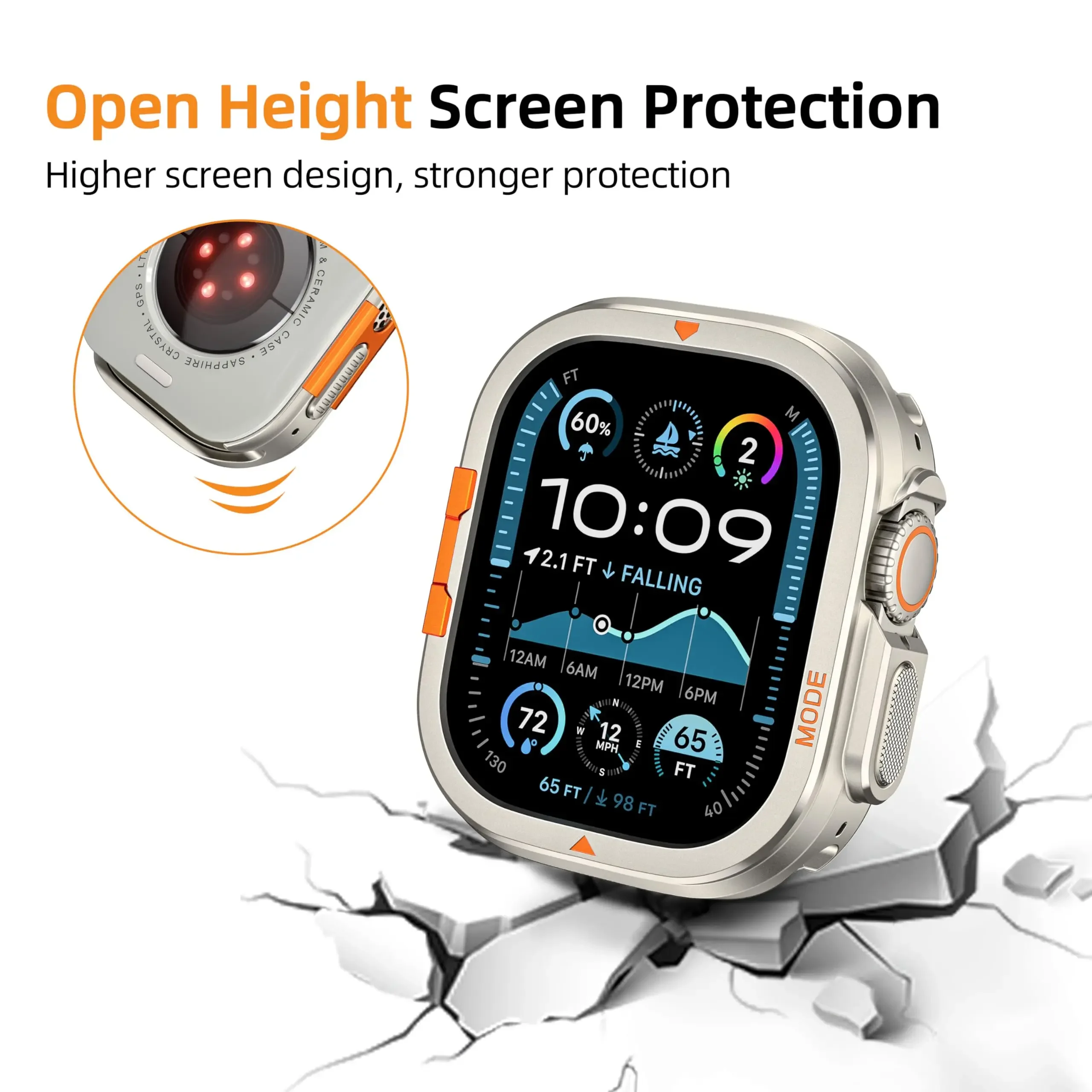 Premium Aluminum Metal Watch Protector Case - Elegant Hard Bumper Frame