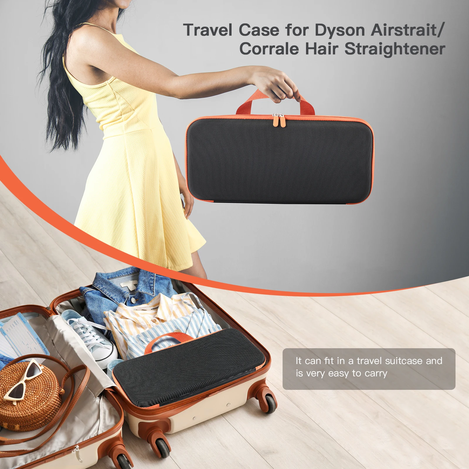 Dyson Corrale Carrying Heat Resistant Travel Straightener Storage Bag Pouch DYSON Corrale HS03 Straightener Heat Resistant Travel Pouch  main image 2