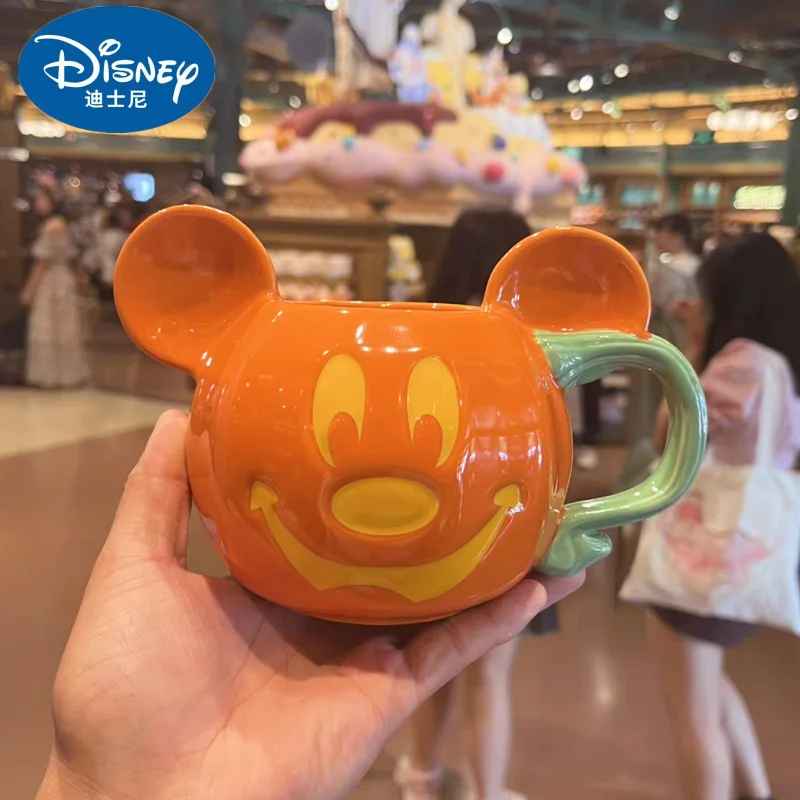 

Disney Mickey Mug Cute Anime Figure Smiley Pumpkin Mickey Mouse Moulding Interest Atmosphere Y2k Decoration Christmas Gifts