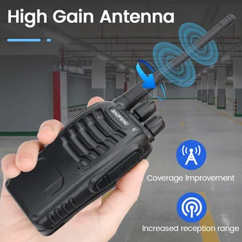 3/4/6PCS Baofeng BF-888S Walkie Talkie Wireless Copy Frequency UHF Long Range High Power Upgraded BF 888S VOX Ham Two Way Radio 4
