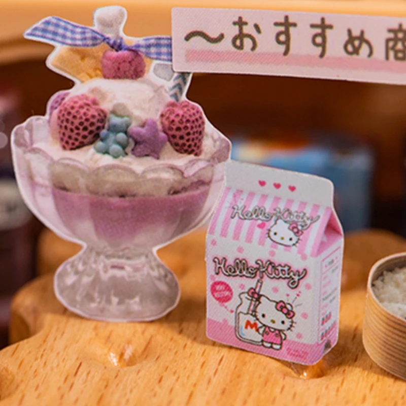 20Pcs 일본 레트로 음식 디저트 스티커 북 귀여운 쇼와 스타일 다이 컷 스티커 저널 스크랩북 플래너 DIY 공예 데코