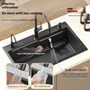 Kitchen Sink Stainless Steel Embossed Large single Slot Multifunctional Household Vegetable Dishwashing Sinks Undermount Basin 3
