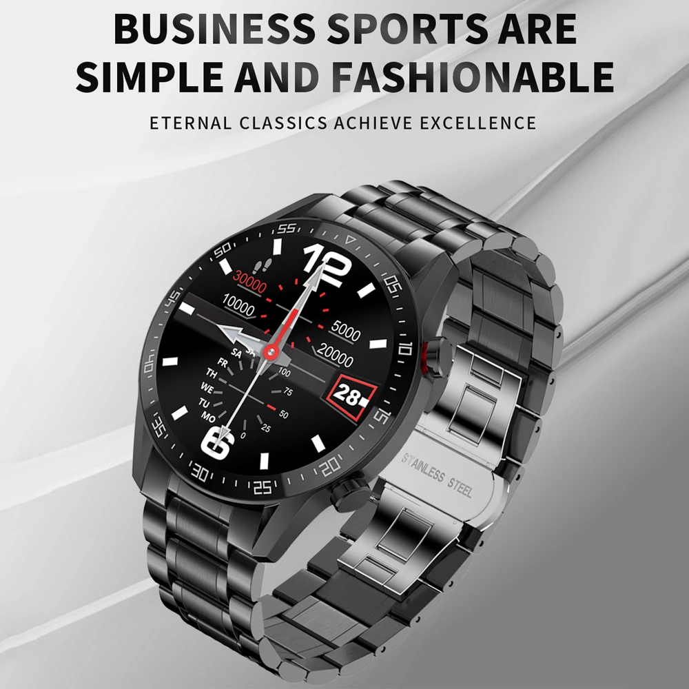 

New Fashion and Simple Business Men's Sports Smart Watch Fashionable and Cool Multi dial Health Monitoring Watch IP68 Waterproof