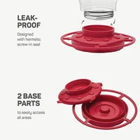 Hummingbird Feeder with 8 Feeding Hanging Bird Feeder Ant and Bee Proof Flower Shape Hummingbird Feeder for Garden Outdoor 2